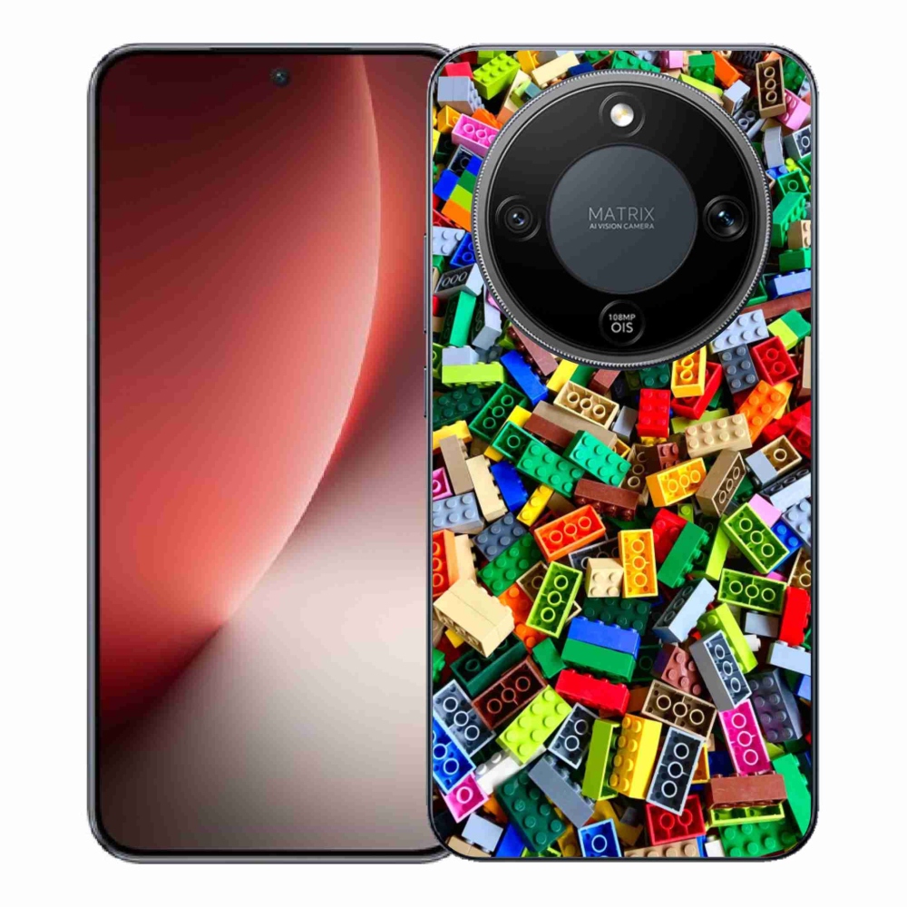 Gelový kryt mmCase na Honor Magic 8 Lite 5G - barevné stavební kostky