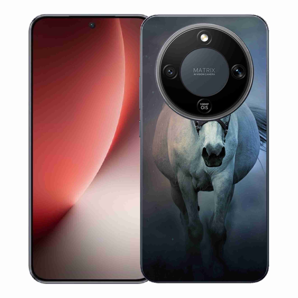 Gelový kryt mmCase na Honor Magic 8 Lite 5G - běžící bílý kůň