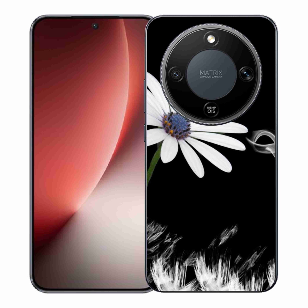 Gelový kryt mmCase na Honor Magic 8 Lite 5G - bílá květina