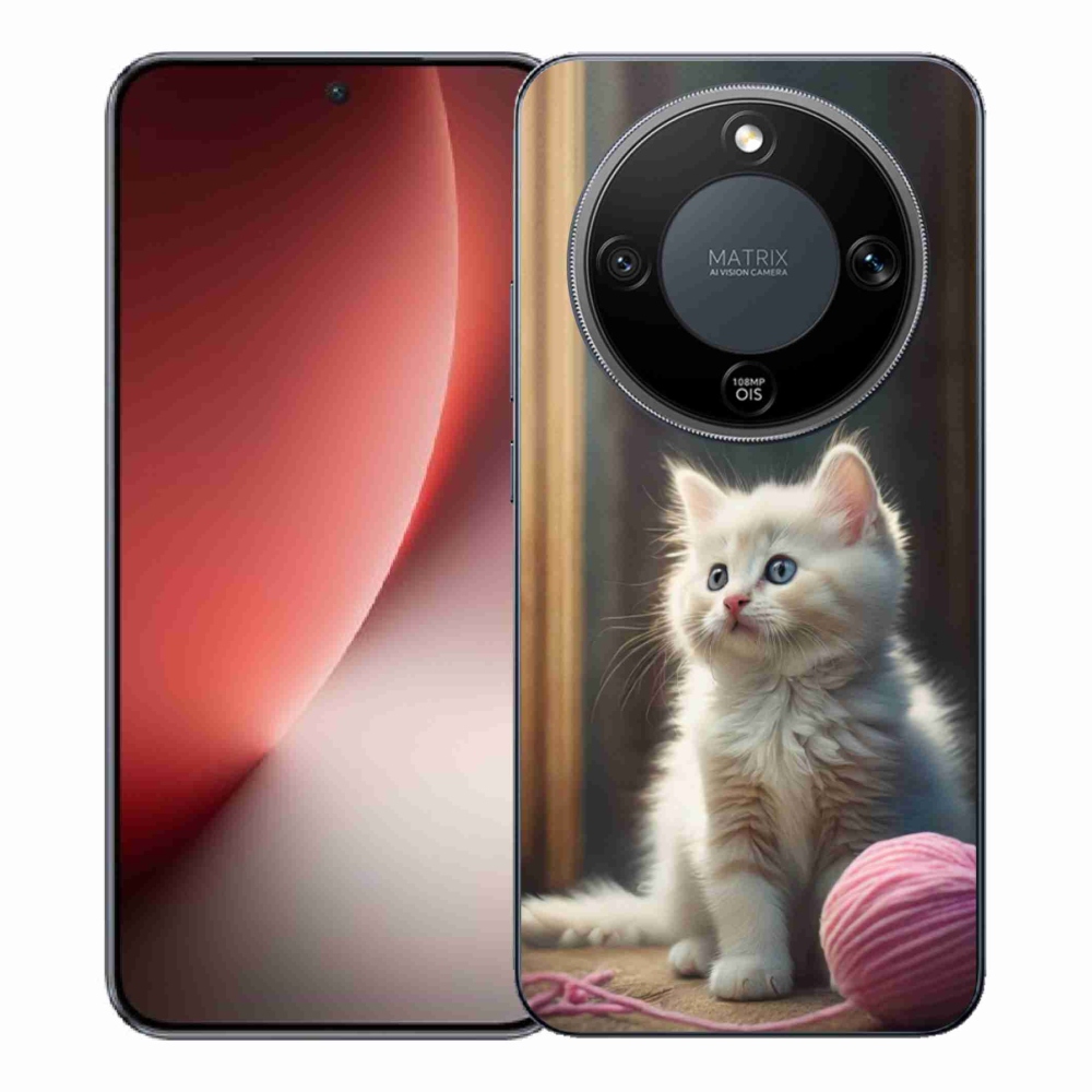 Gelový kryt mmCase na Honor Magic 8 Lite 5G - bílé kotě 2