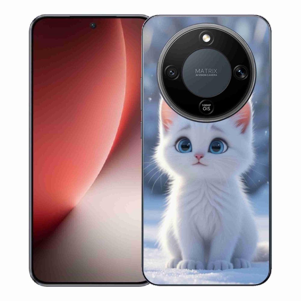 Gelový kryt mmCase na Honor Magic 8 Lite 5G - bílé kotě 3
