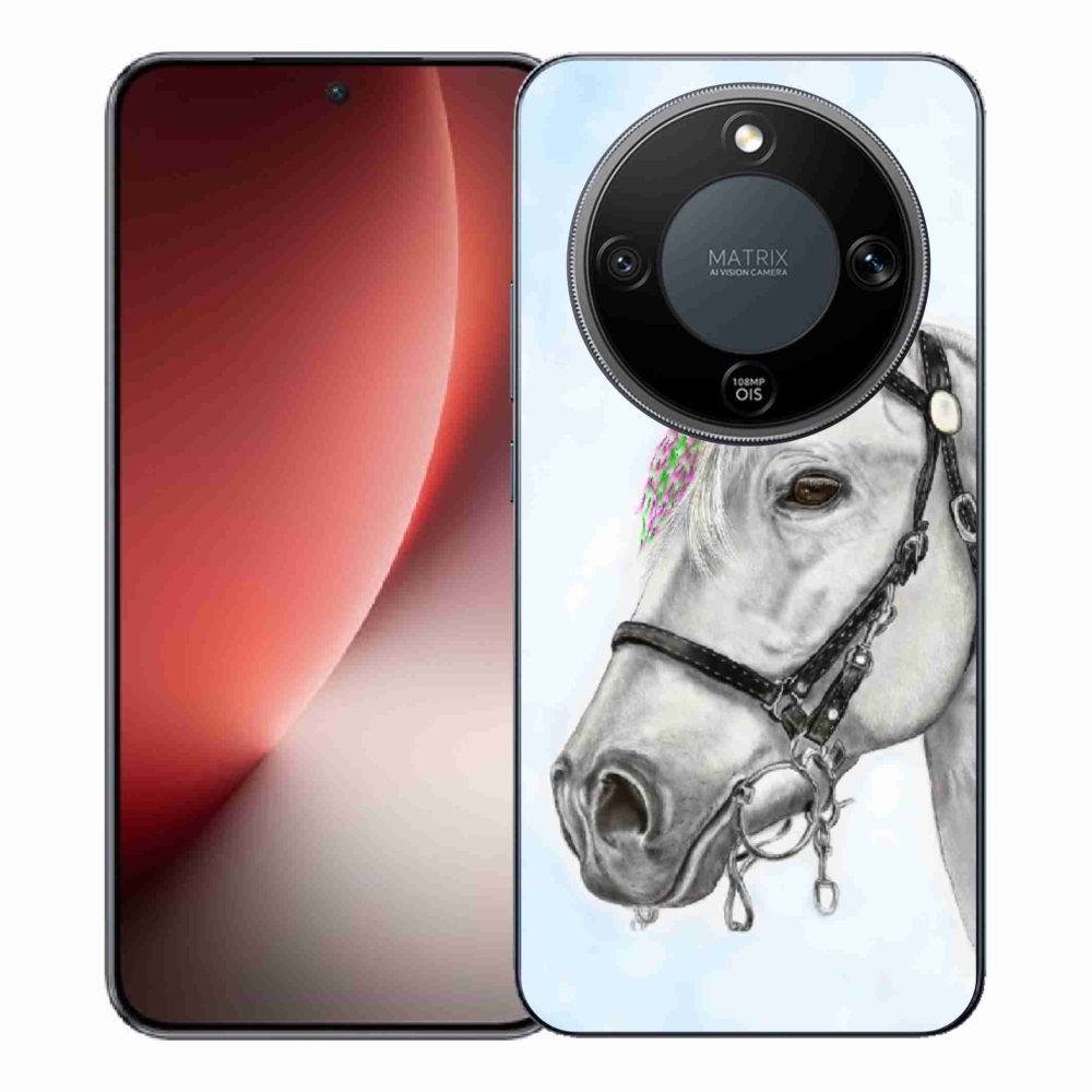 Gelový kryt mmCase na Honor Magic 8 Lite 5G - bílý kůň 1