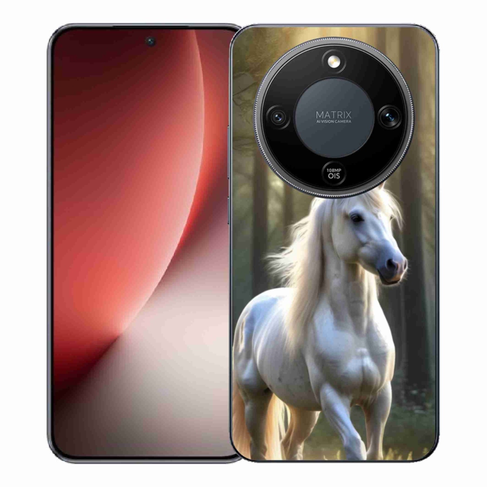 Gelový kryt mmCase na Honor Magic 8 Lite 5G - bílý kůň 3