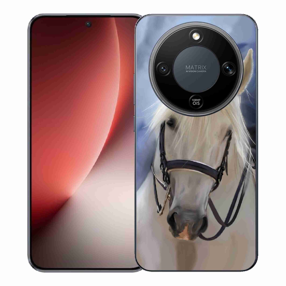 Gelový kryt mmCase na Honor Magic 8 Lite 5G - bílý kůň