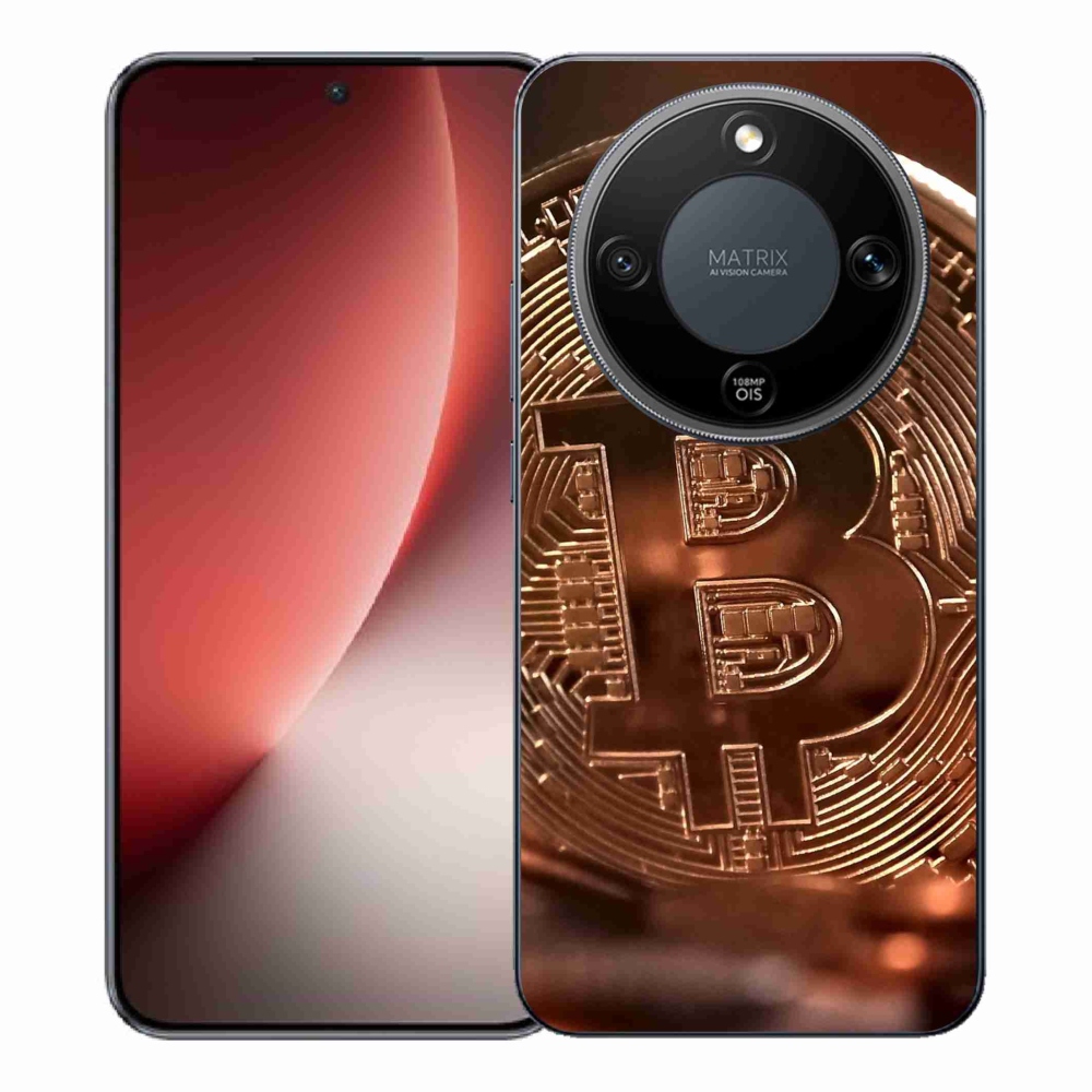 Gelový kryt mmCase na Honor Magic 8 Lite 5G - bitcoin