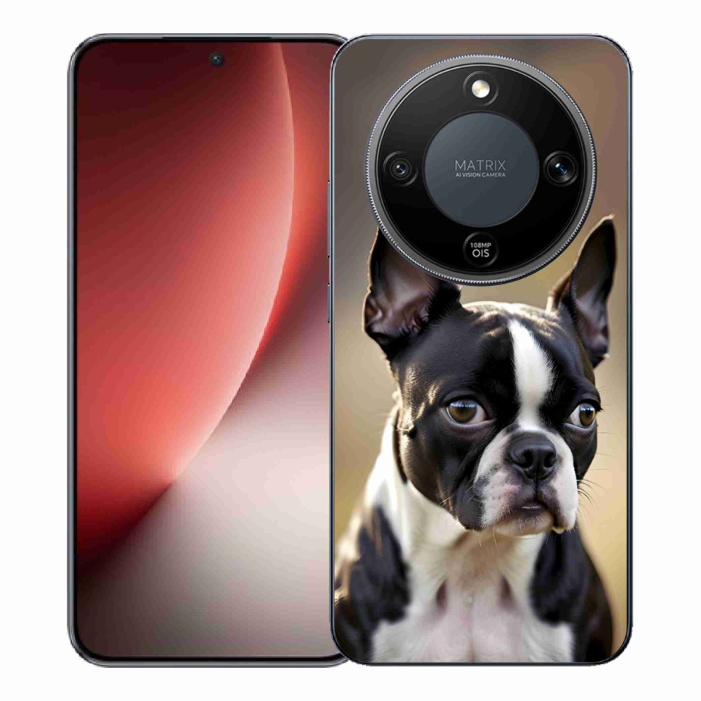 Gelový kryt mmCase na Honor Magic 8 Lite 5G - bostonský teriér