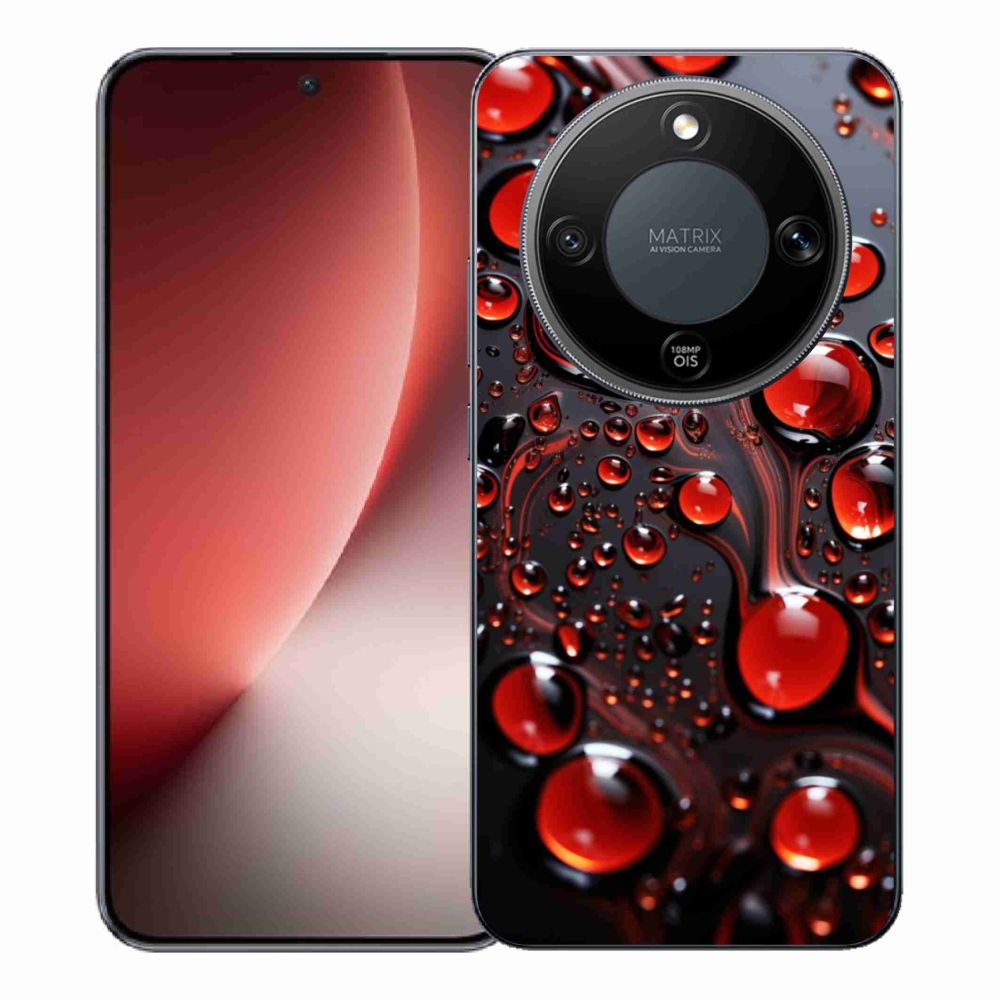 Gelový kryt mmCase na Honor Magic 8 Lite 5G - červené kapky 2
