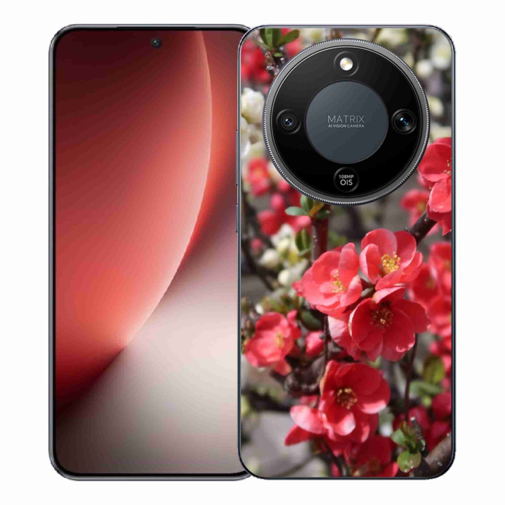 Gelový kryt mmCase na Honor Magic 8 Lite 5G - červené květy