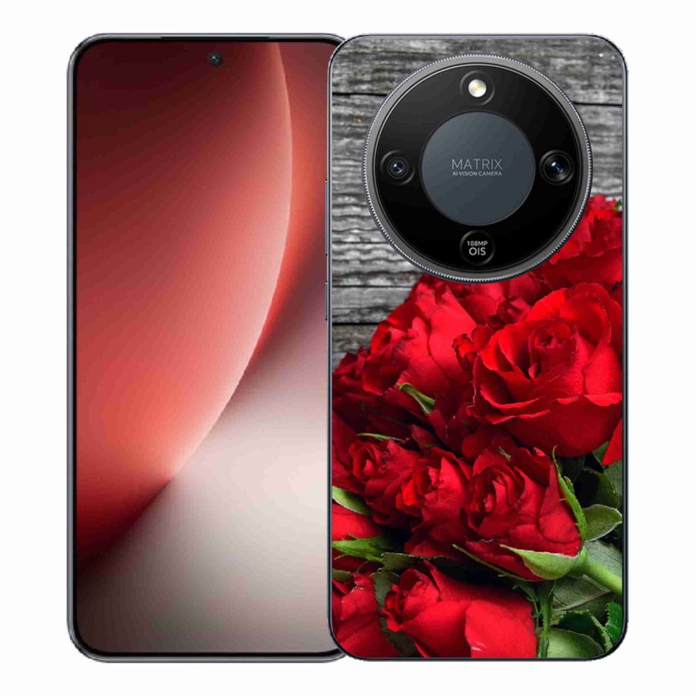 Gelový kryt mmCase na Honor Magic 8 Lite 5G - červené růže