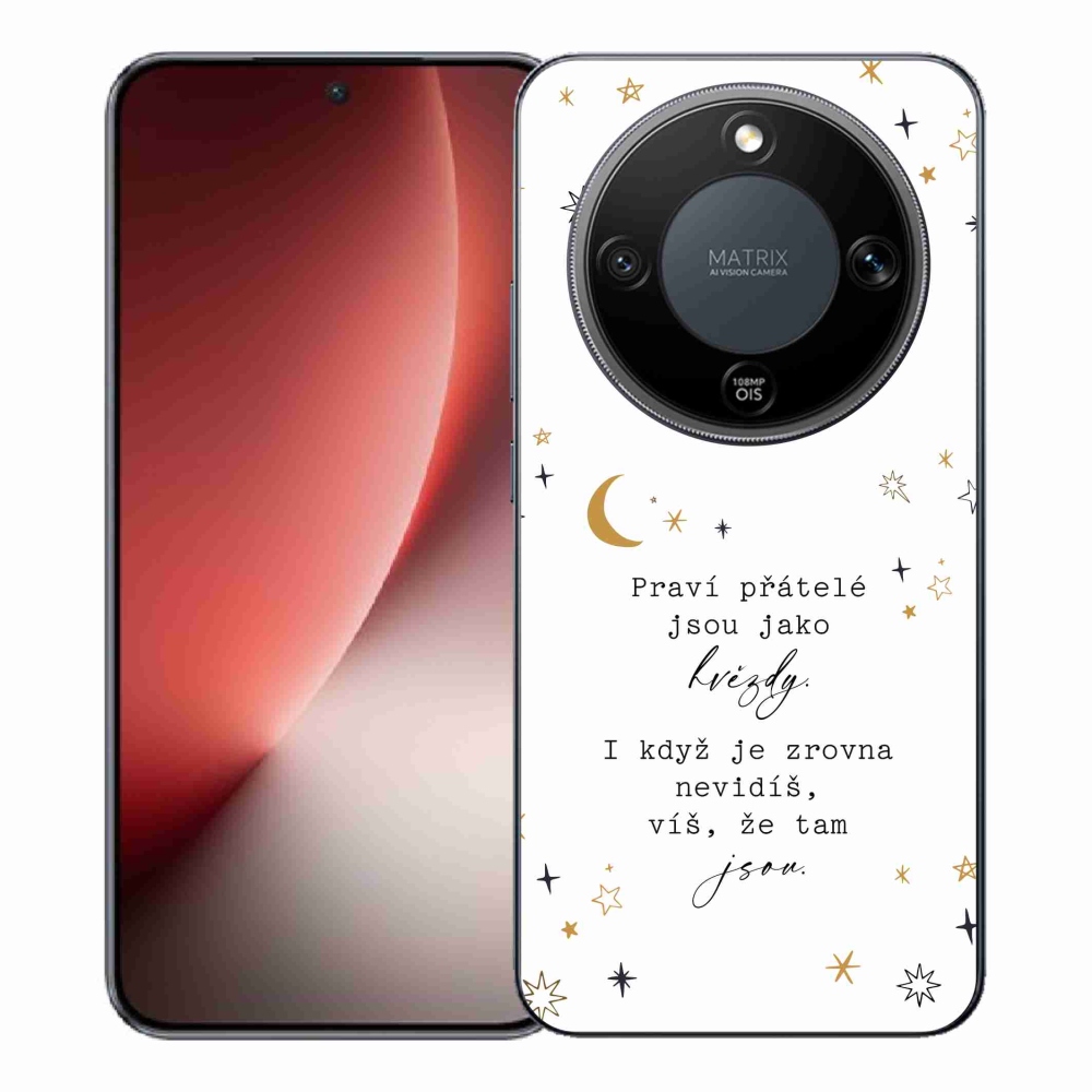 Gelový kryt mmCase na Honor Magic 8 Lite 5G - citát 6 bílé pozadí