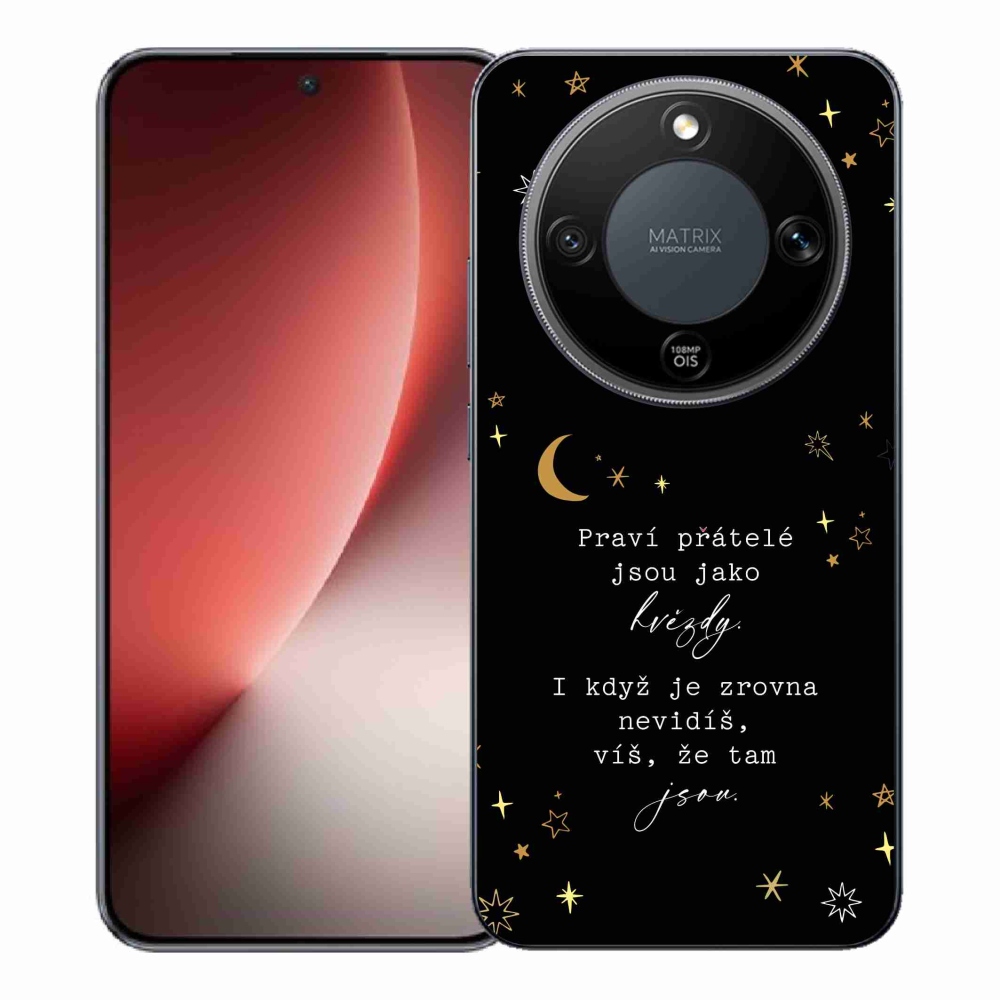 Gelový kryt mmCase na Honor Magic 8 Lite 5G - citát 6 černé pozadí