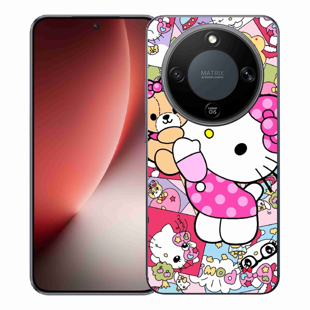 Gelový kryt mmCase na Honor Magic 8 Lite 5G - cute kitty