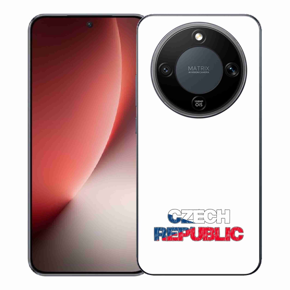 Gelový kryt mmCase na Honor Magic 8 Lite 5G - Czech Republic bílé pozadí