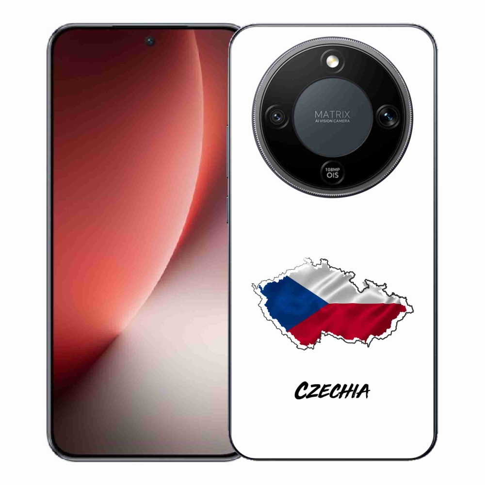 Gelový kryt mmCase na Honor Magic 8 Lite 5G - Czechia bílé pozadí