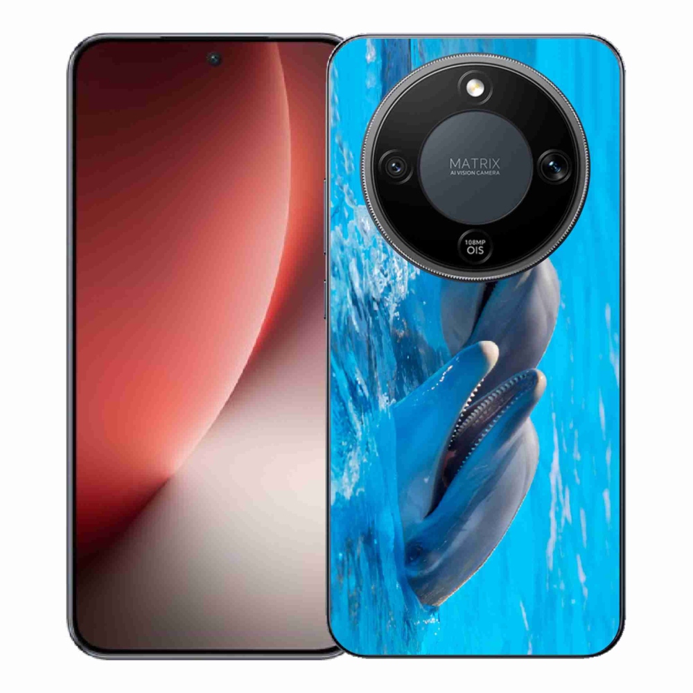 Gelový kryt mmCase na Honor Magic 8 Lite 5G - delfíni