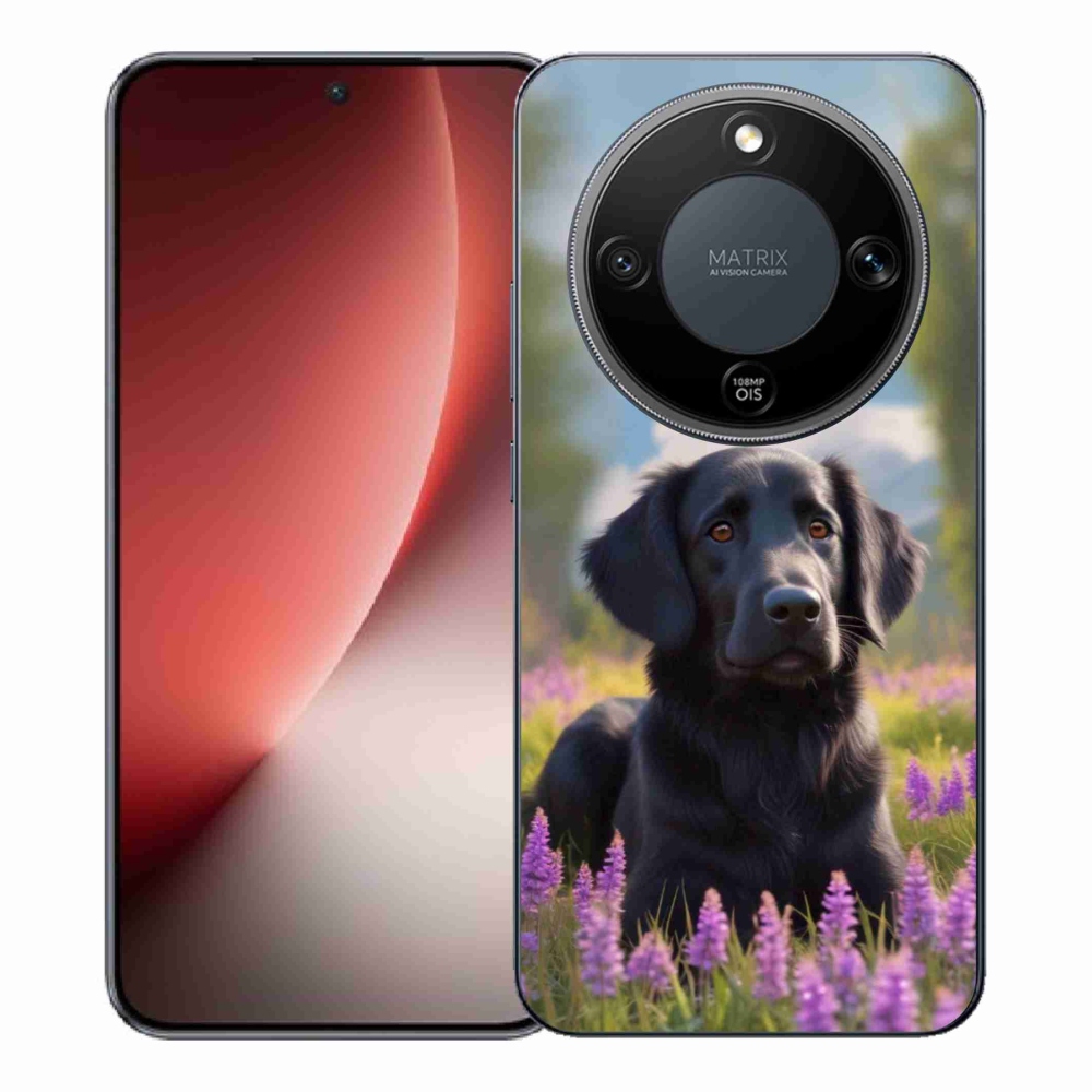 Gelový kryt mmCase na Honor Magic 8 Lite 5G - elegantní černý retrívr