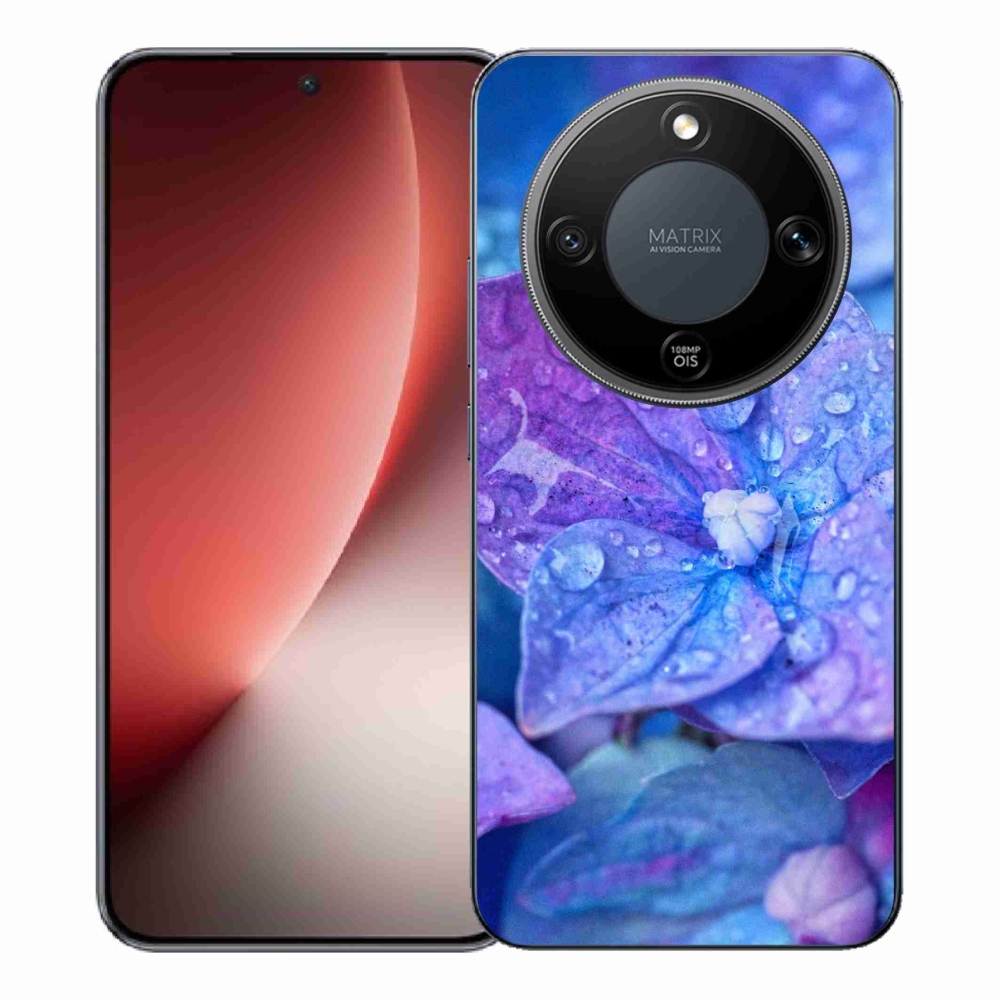 Gelový kryt mmCase na Honor Magic 8 Lite 5G - fialový květ