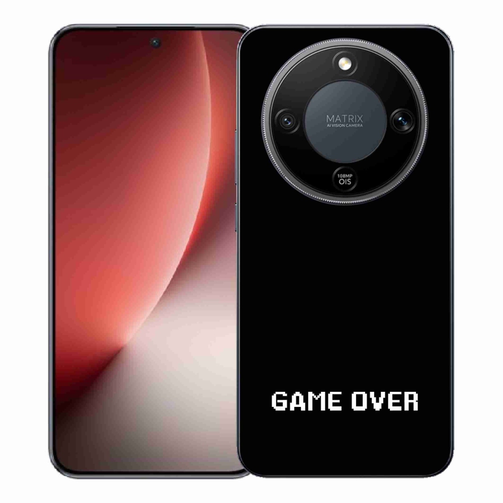 Gelový kryt mmCase na Honor Magic 8 Lite 5G - game over černé pozadí