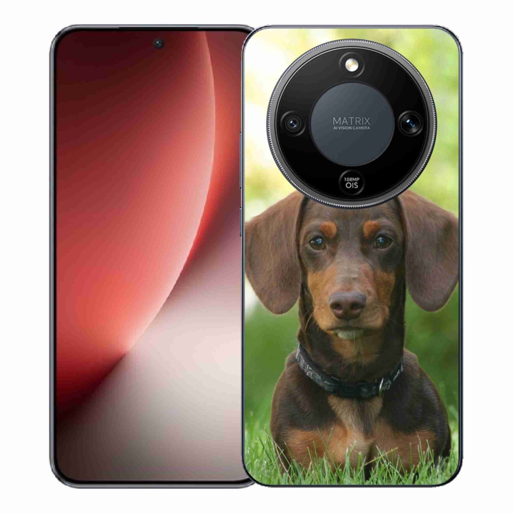 Gelový kryt mmCase na Honor Magic 8 Lite 5G - hnědý jezevčík