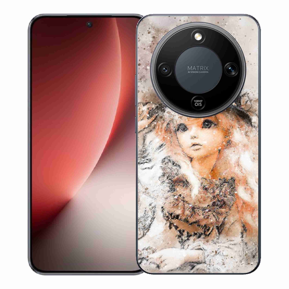 Gelový kryt mmCase na Honor Magic 8 Lite 5G - holčička s kloboukem