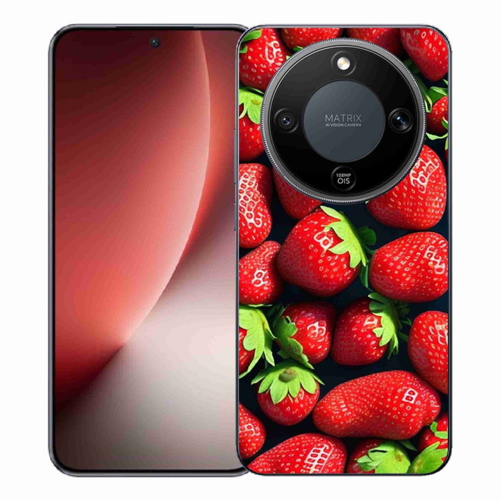 Gelový kryt mmCase na Honor Magic 8 Lite 5G - jahody