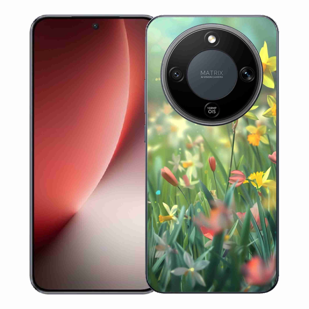 Gelový kryt mmCase na Honor Magic 8 Lite 5G - jarní květy