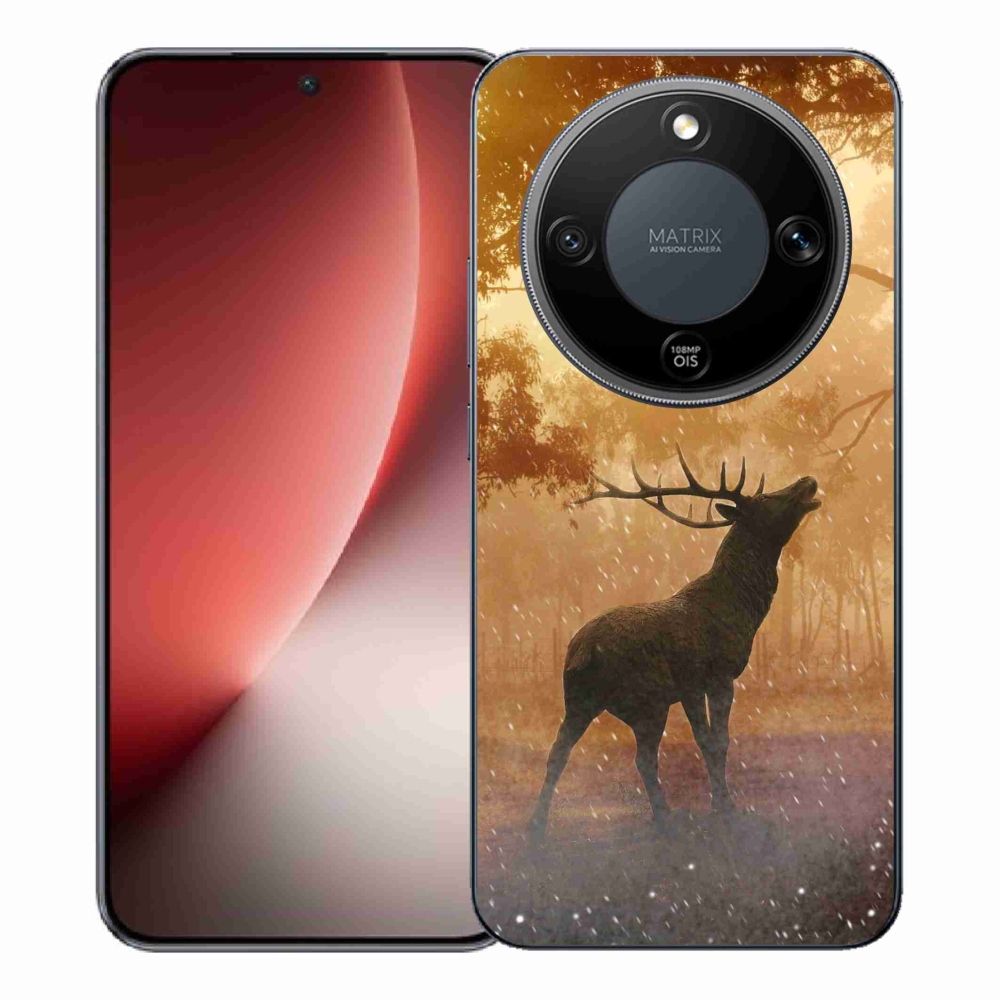 Gelový kryt mmCase na Honor Magic 8 Lite 5G - jelen v říji