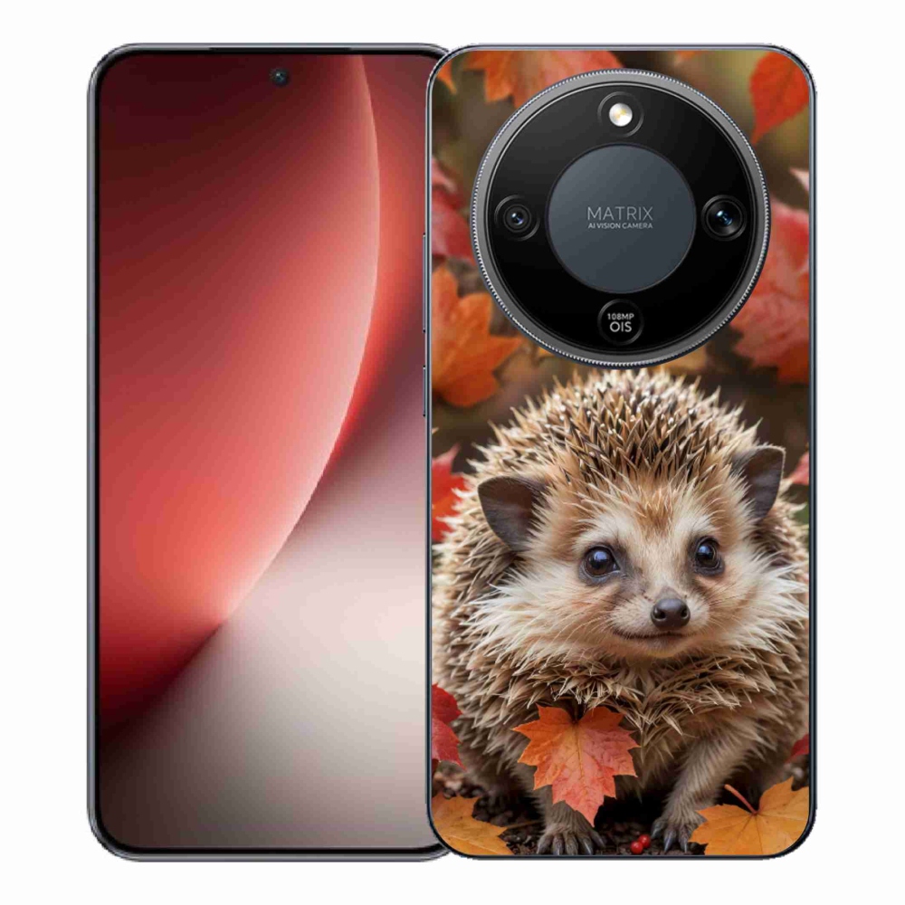 Gelový kryt mmCase na Honor Magic 8 Lite 5G - ježek v listí