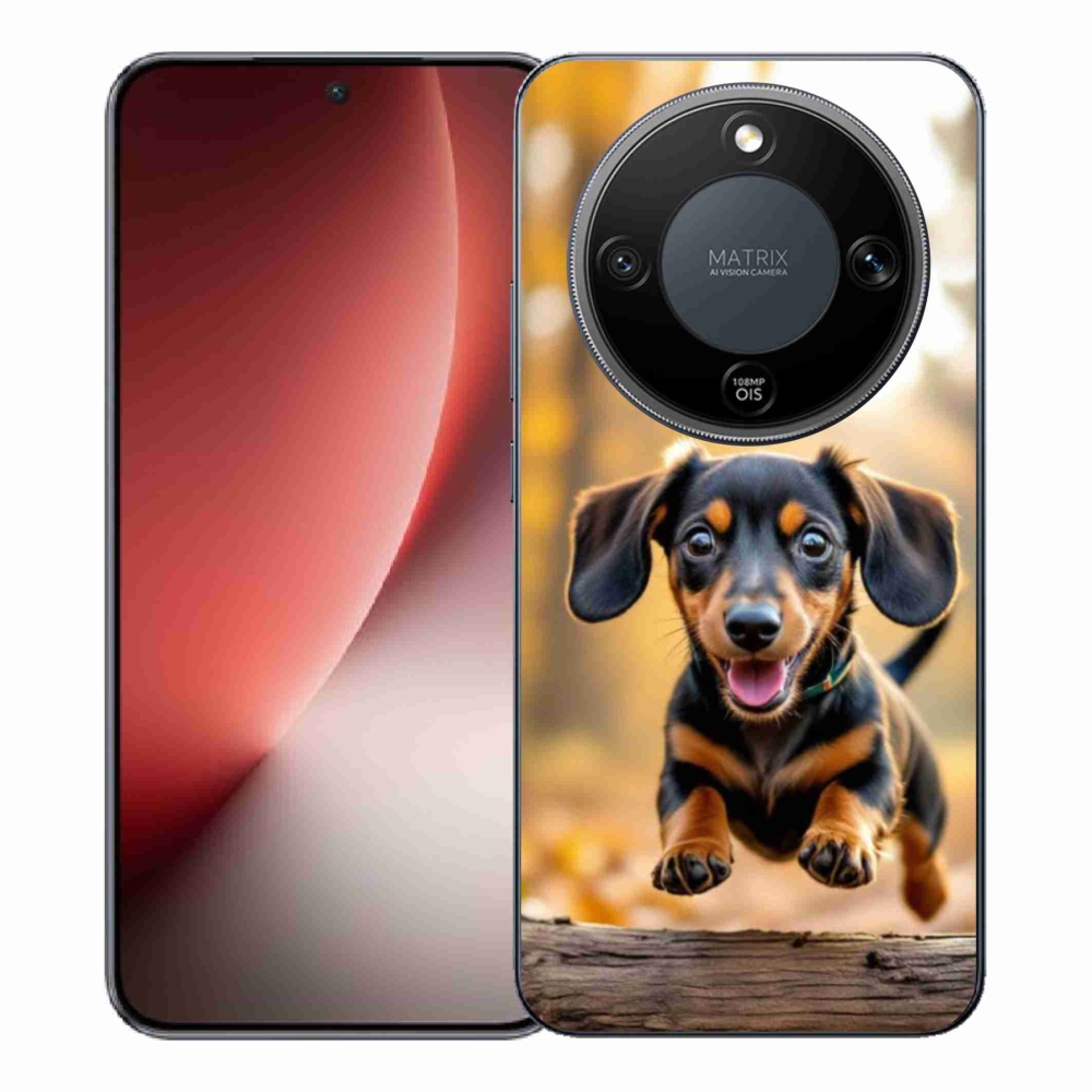 Gelový kryt mmCase na Honor Magic 8 Lite 5G - jezevčík 2