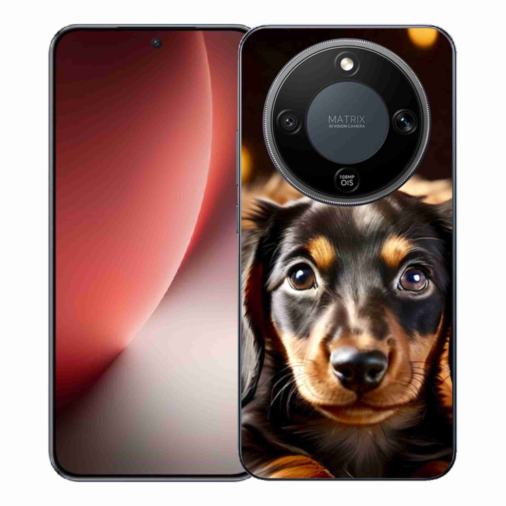 Gelový kryt mmCase na Honor Magic 8 Lite 5G - jezevčík