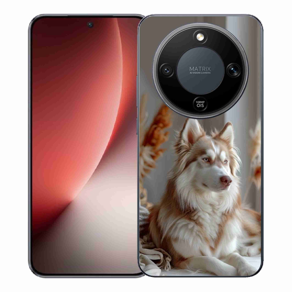 Gelový kryt mmCase na Honor Magic 8 Lite 5G - klidný sibiřský husky