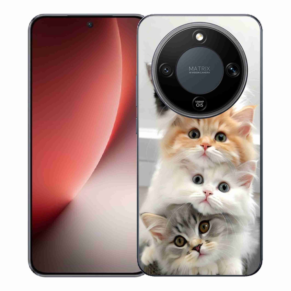 Gelový kryt mmCase na Honor Magic 8 Lite 5G - kočičí parta