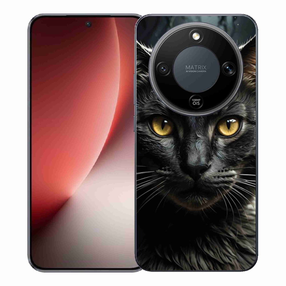 Gelový kryt mmCase na Honor Magic 8 Lite 5G - kočičí pohled 3