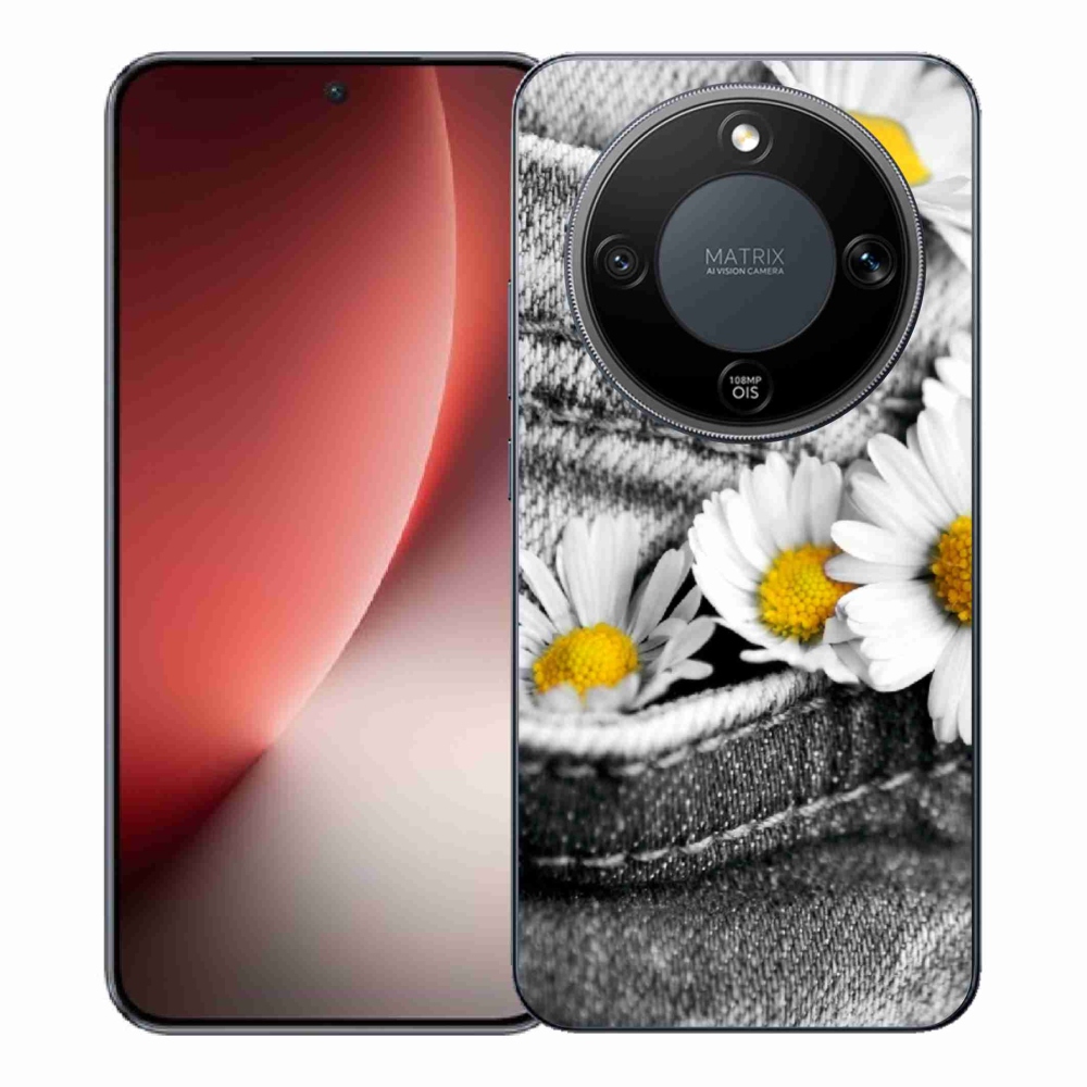 Gelový kryt mmCase na Honor Magic 8 Lite 5G - kopretiny