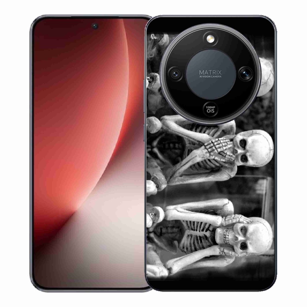 Gelový kryt mmCase na Honor Magic 8 Lite 5G - kostlivci