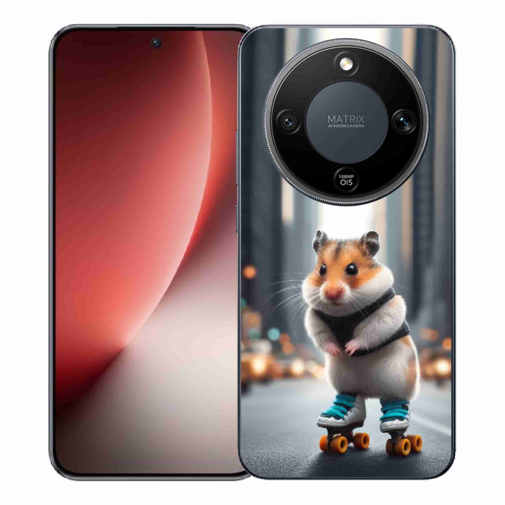 Gelový kryt mmCase na Honor Magic 8 Lite 5G - křeček na bruslích