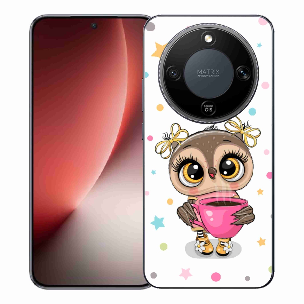 Gelový kryt mmCase na Honor Magic 8 Lite 5G - kreslená sovička