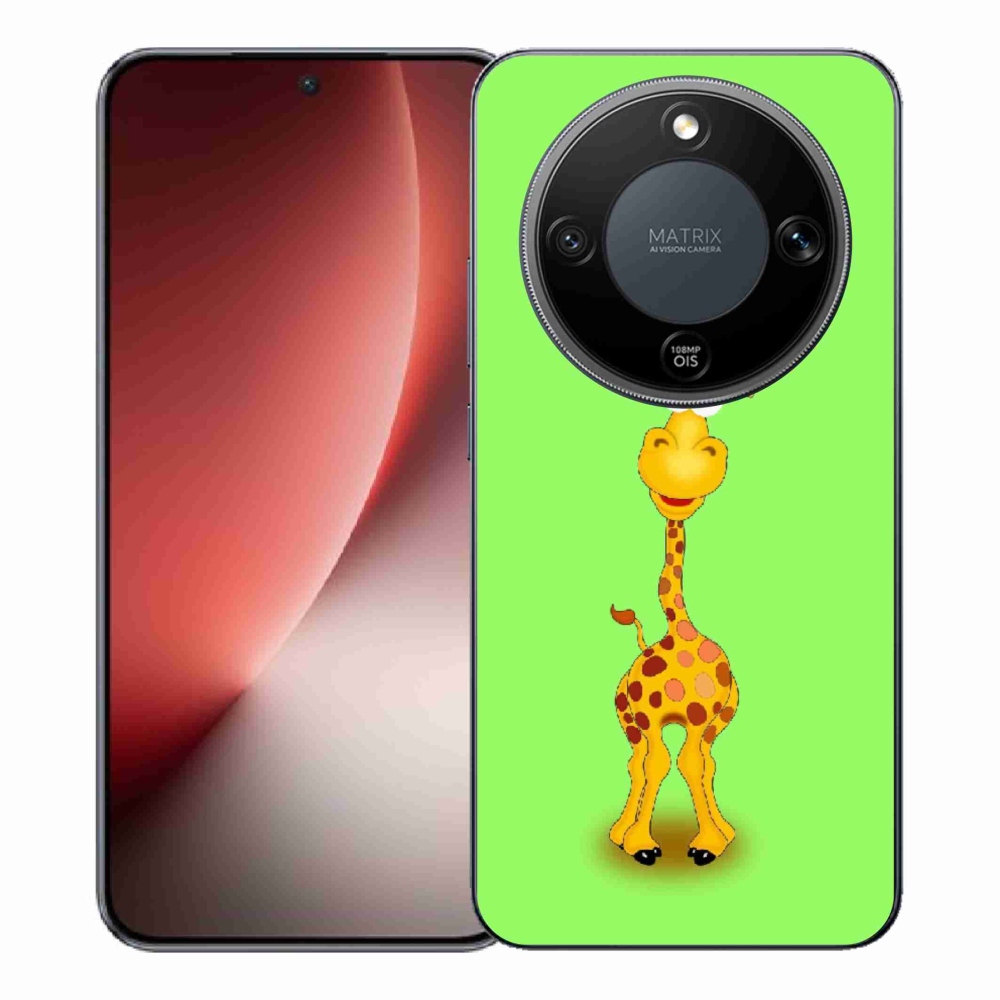 Gelový kryt mmCase na Honor Magic 8 Lite 5G - kreslená žirafa