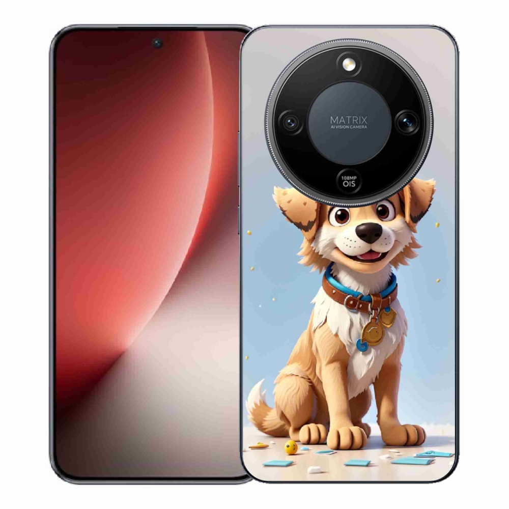 Gelový kryt mmCase na Honor Magic 8 Lite 5G - kreslené štěně