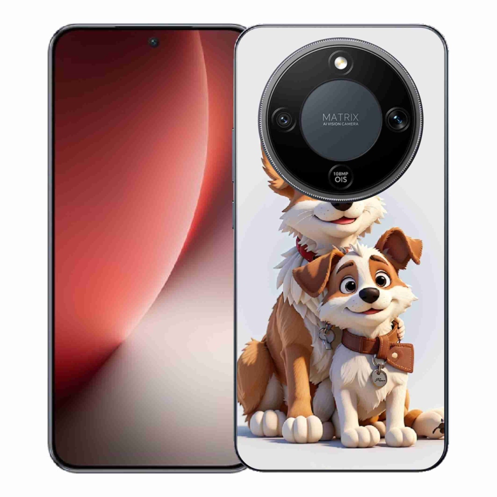 Gelový kryt mmCase na Honor Magic 8 Lite 5G - kreslení psi