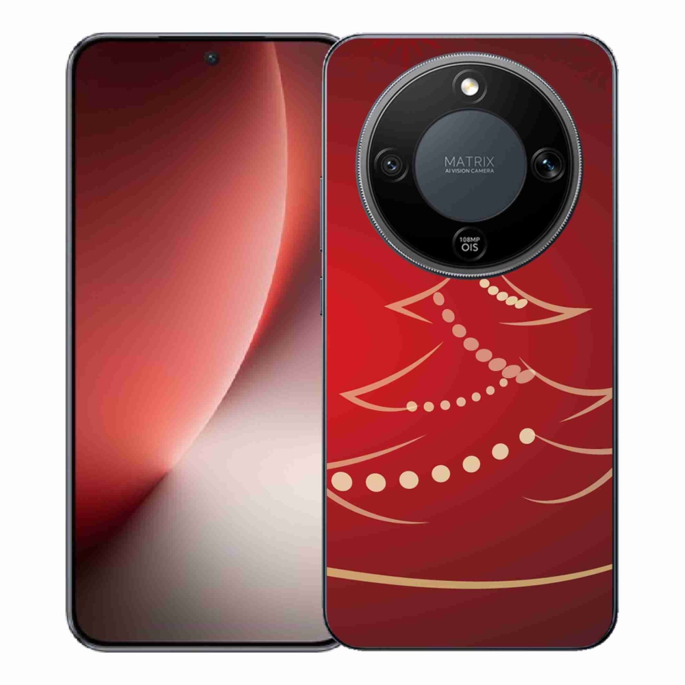 Gelový kryt mmCase na Honor Magic 8 Lite 5G - kreslený vánoční stromek