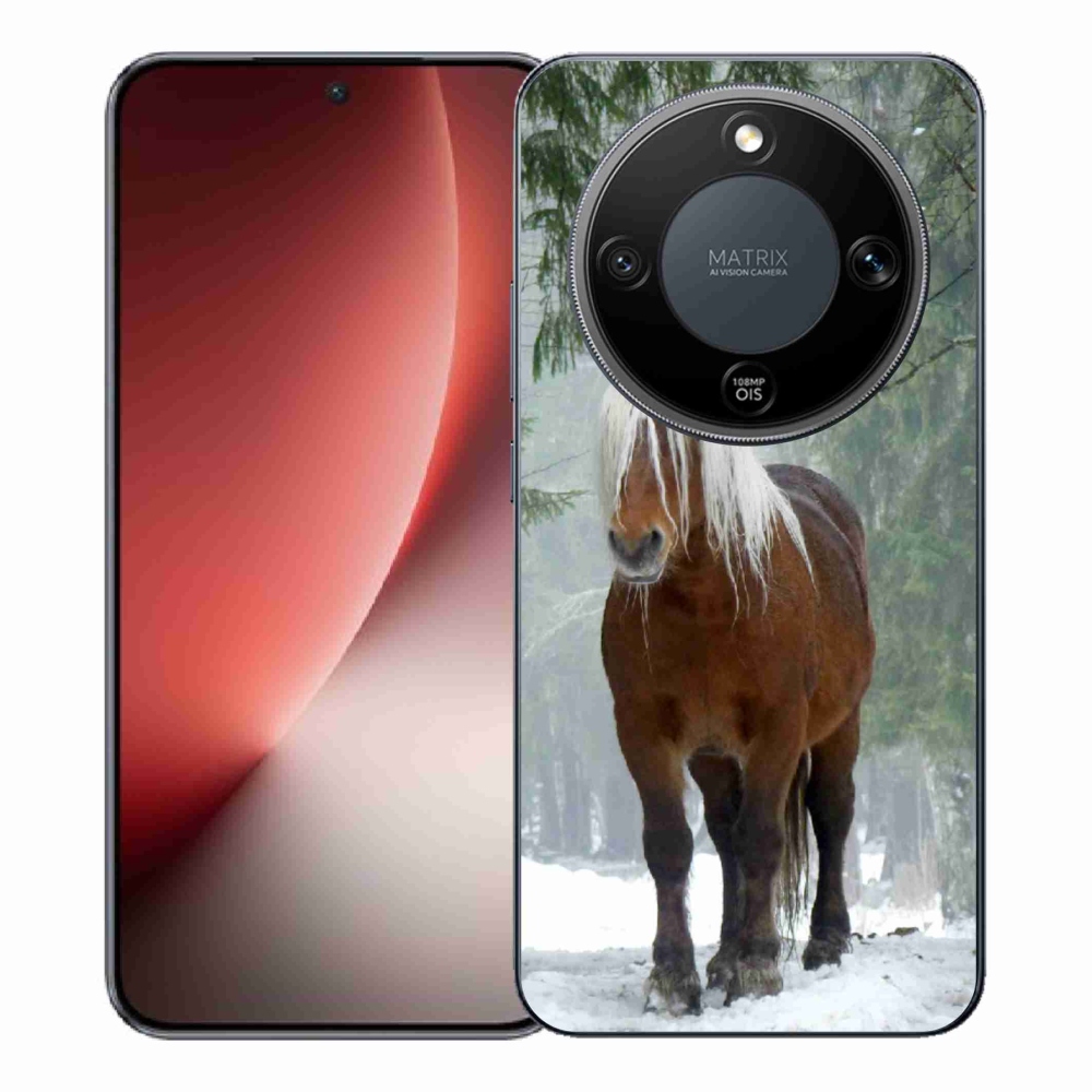 Gelový kryt mmCase na Honor Magic 8 Lite 5G - kůň v lese