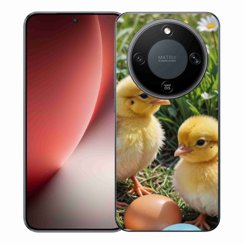 Gelový kryt mmCase na Honor Magic 8 Lite 5G - kuřátka