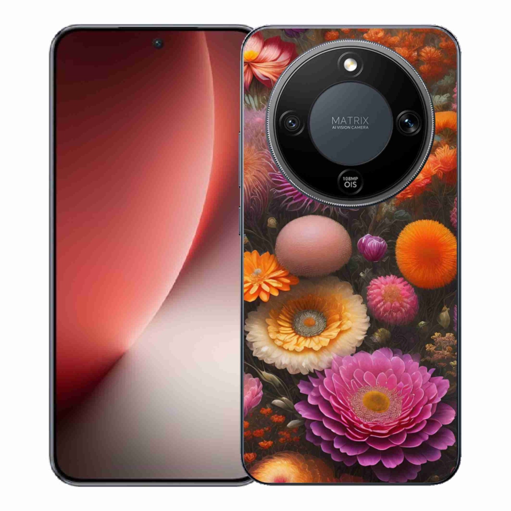 Gelový kryt mmCase na Honor Magic 8 Lite 5G - květinová kompozice