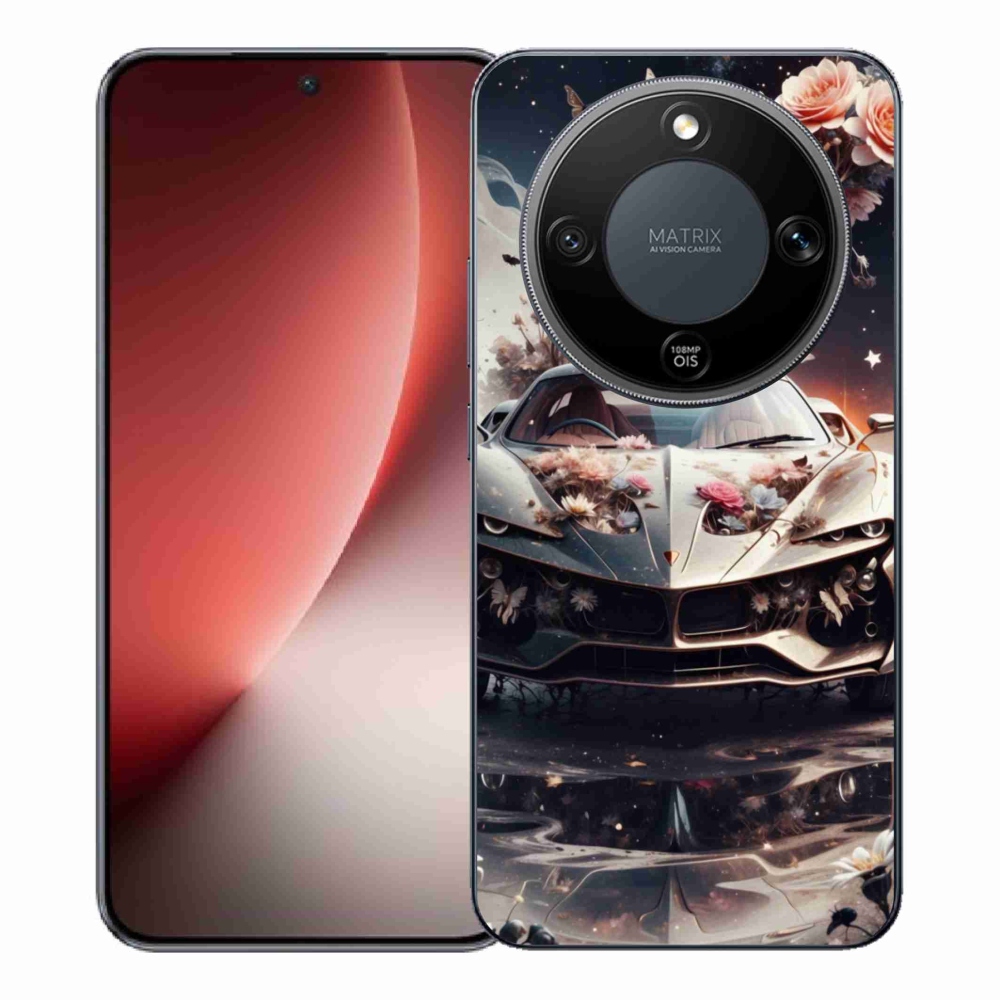 Gelový kryt mmCase na Honor Magic 8 Lite 5G - květinový sportovní vůz