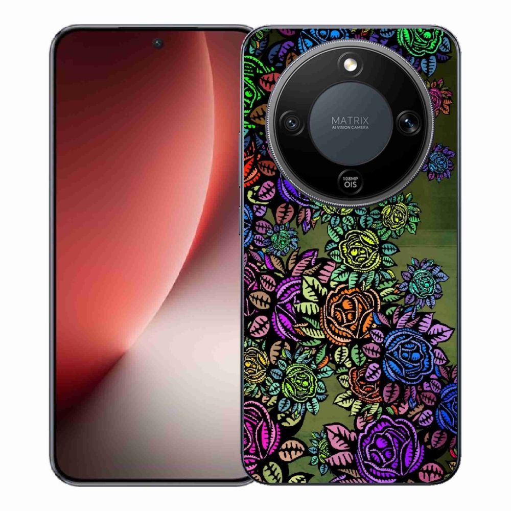 Gelový kryt mmCase na Honor Magic 8 Lite 5G - květiny 6