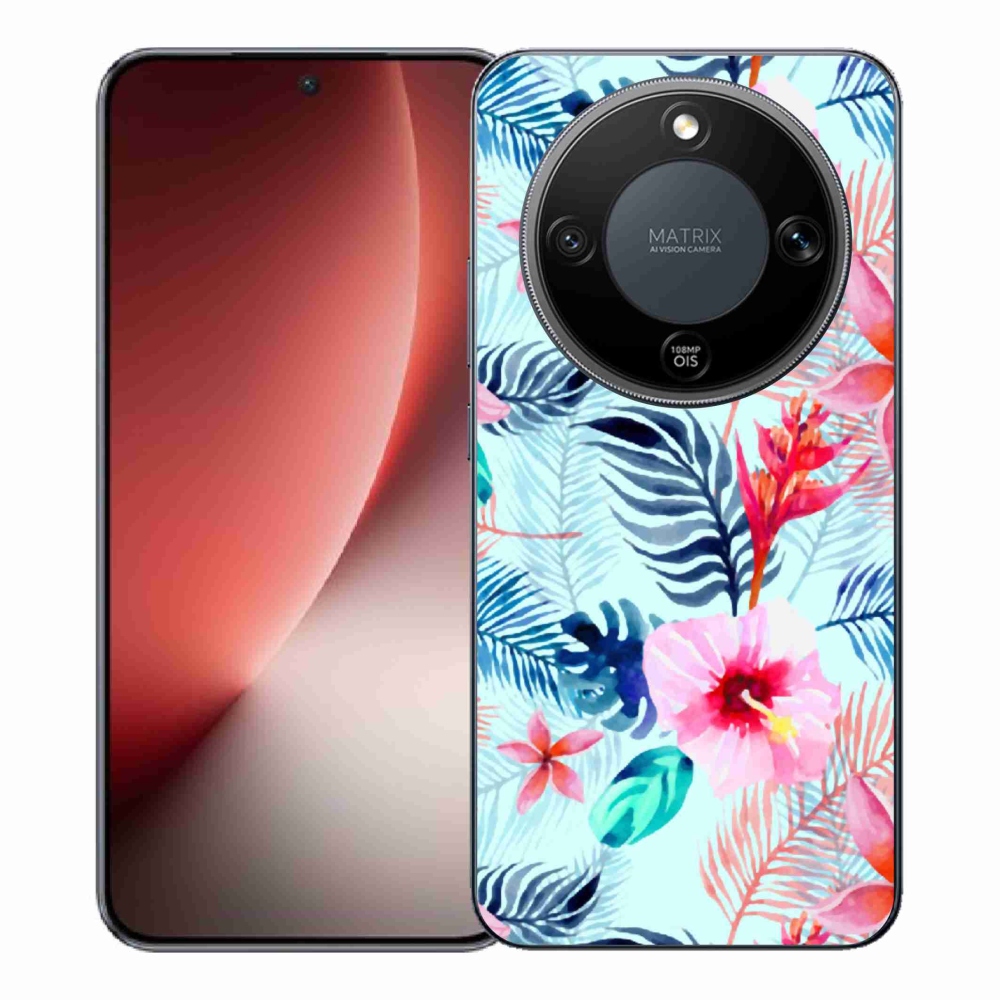 Gelový kryt mmCase na Honor Magic 8 Lite 5G - květiny