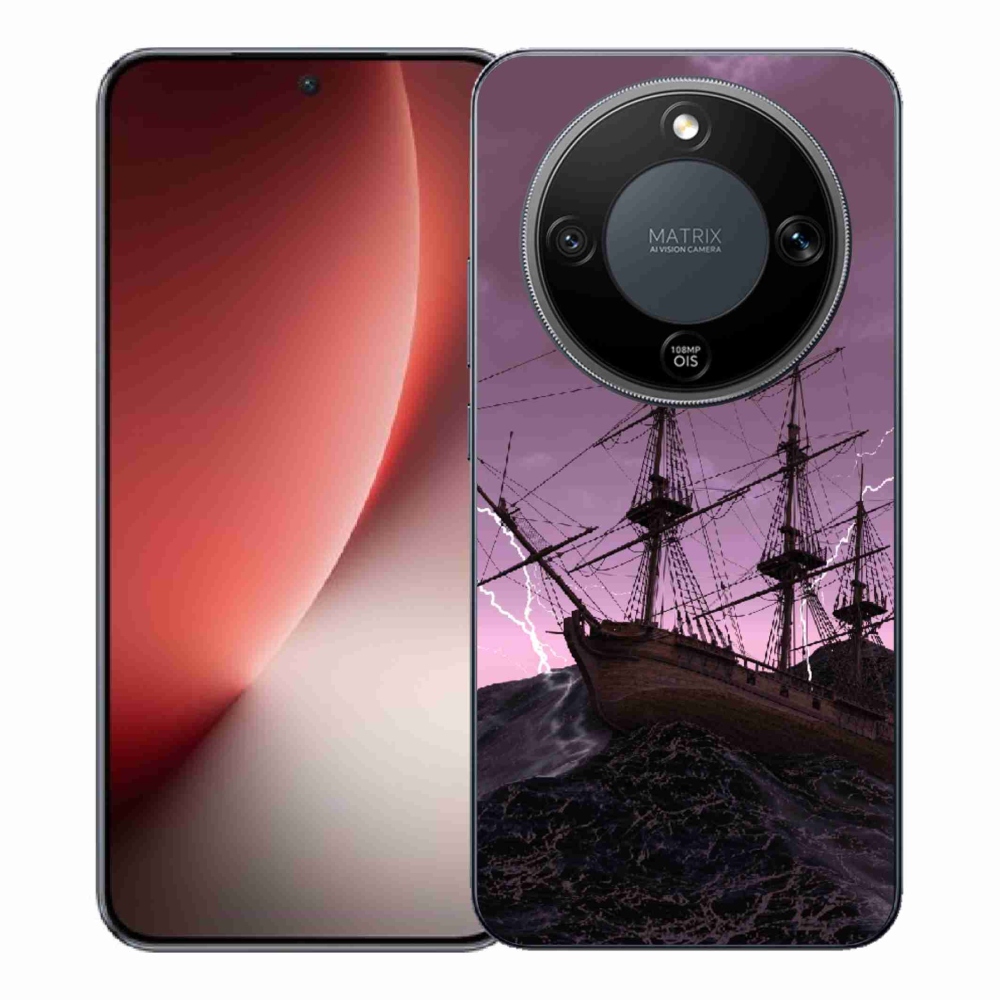 Gelový kryt mmCase na Honor Magic 8 Lite 5G - loď v bouři