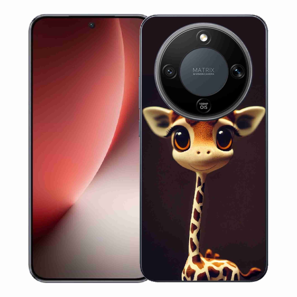 Gelový kryt mmCase na Honor Magic 8 Lite 5G - malá žirafa