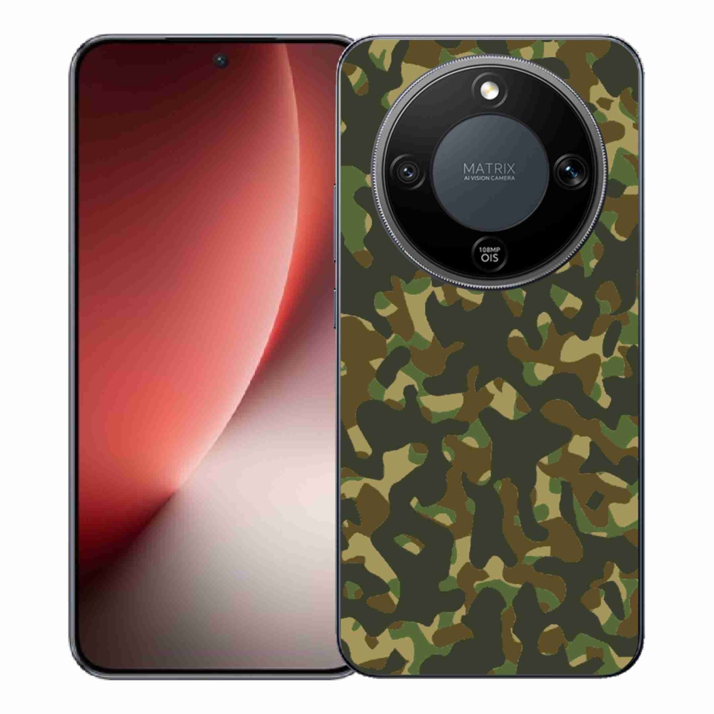 Gelový kryt mmCase na Honor Magic 8 Lite 5G - maskáčový vzor 1